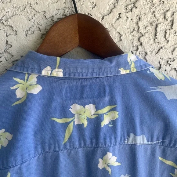 COLUMBIA Button Down Hawaiian Short Sleeve Shirt Women’s Large - Picture 9 of 9